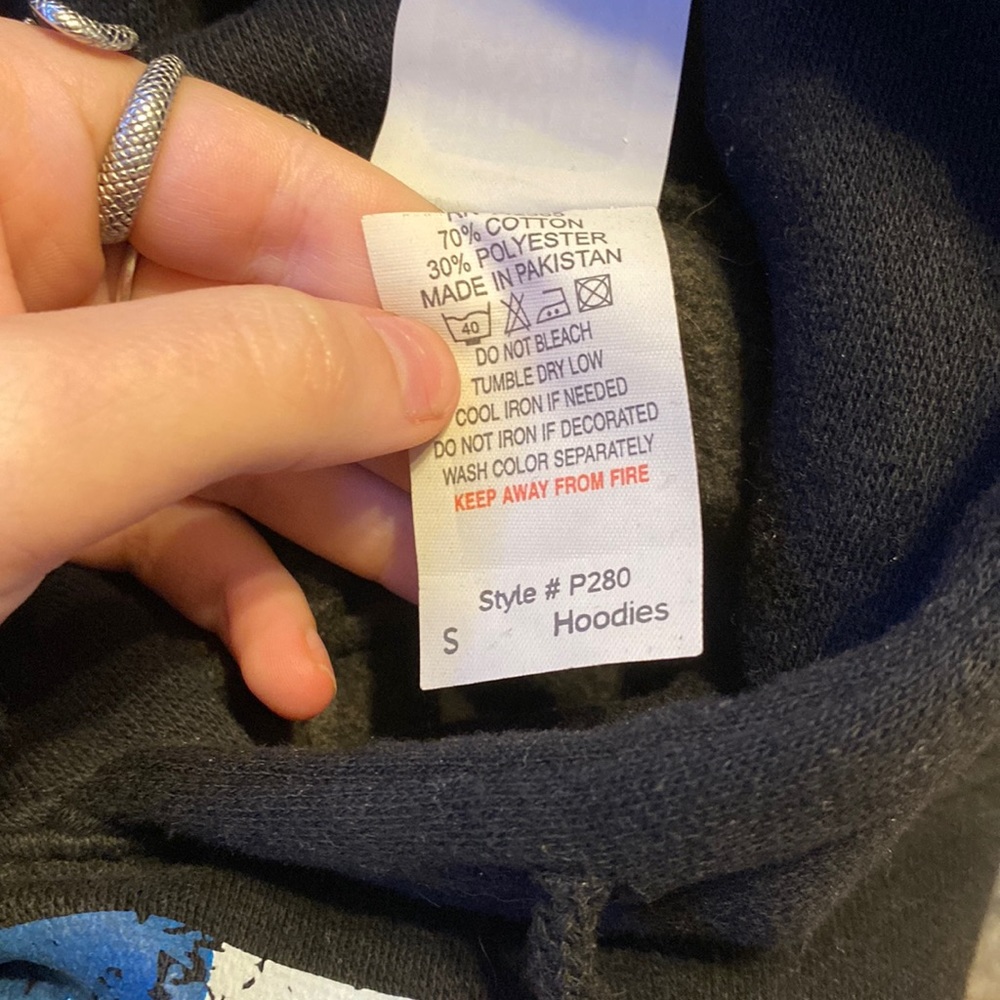 Splotched American flag hoodie
